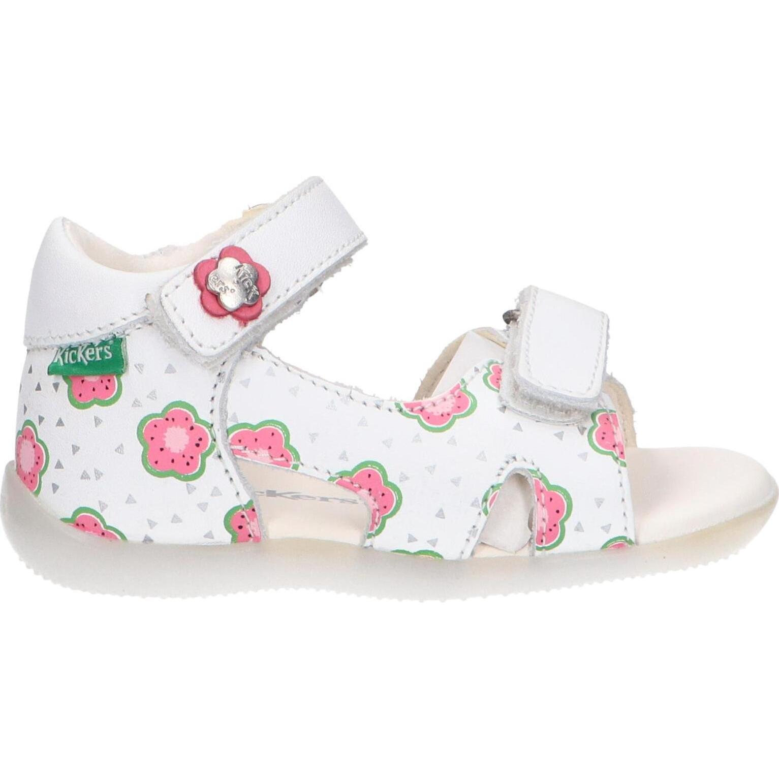 Kickers girl's sandals 860593 -10 binsia-2 32 blanc casse