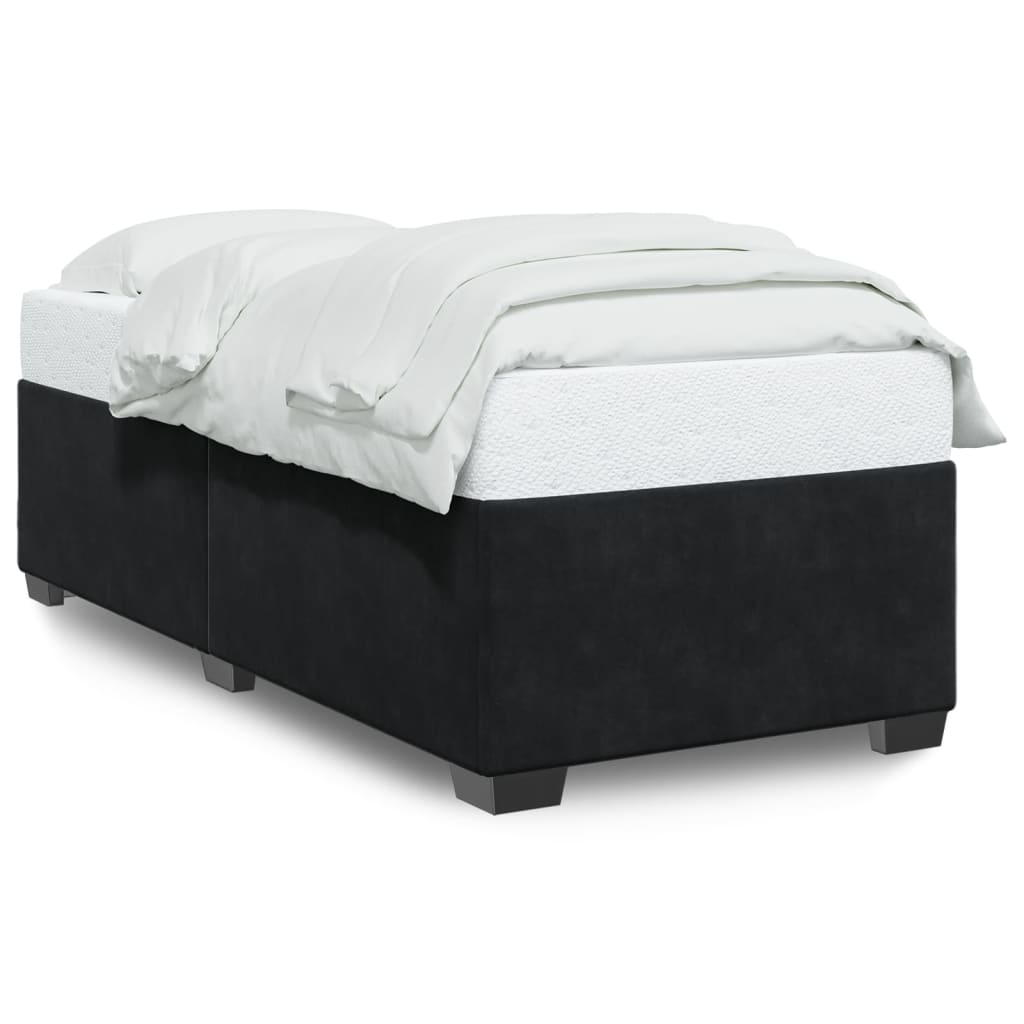 vidaXL Estructura de cama sin colchón terciopelo negro 90x190 cm