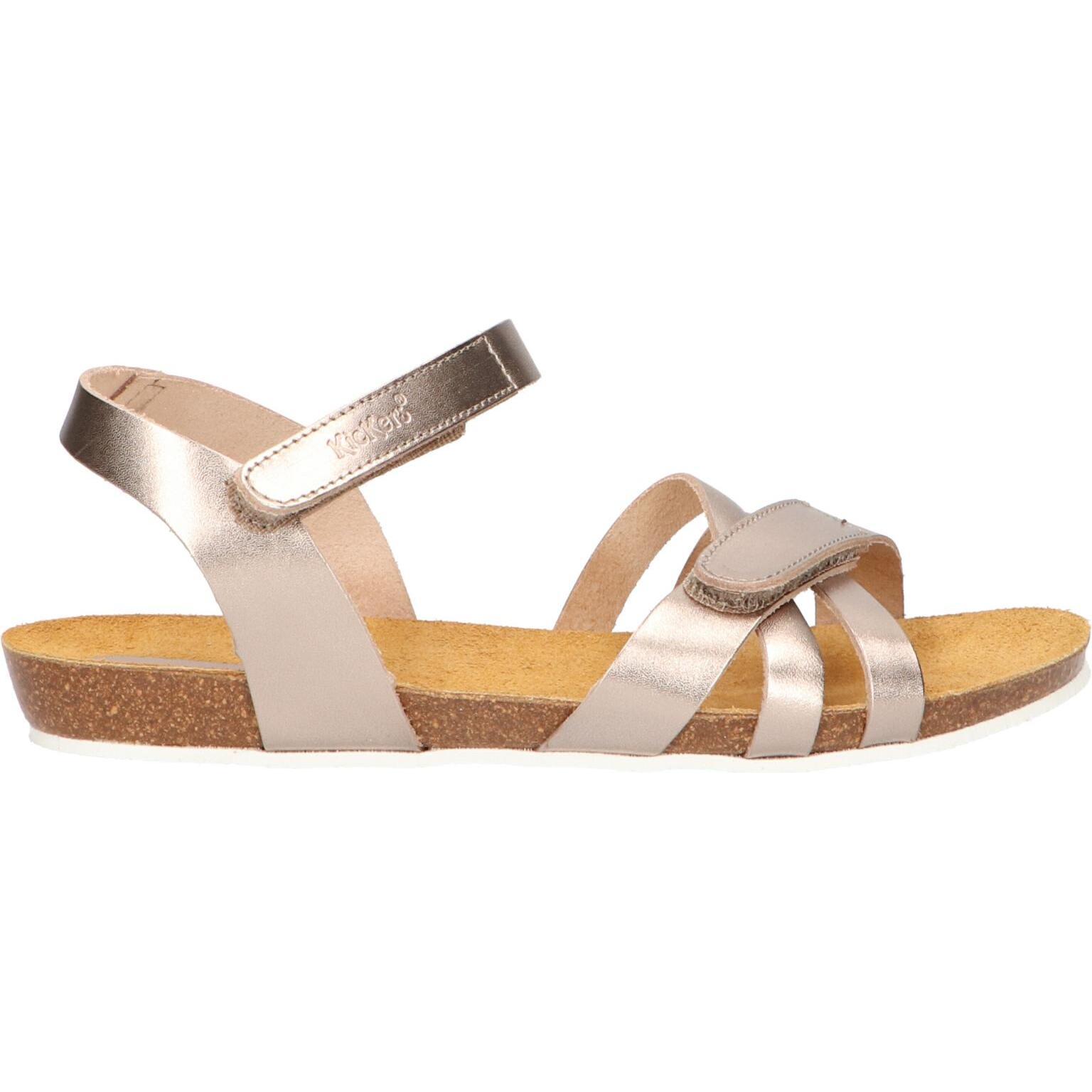 Kickers girl's sandals 694971 -30 bogart 19 bronze metal