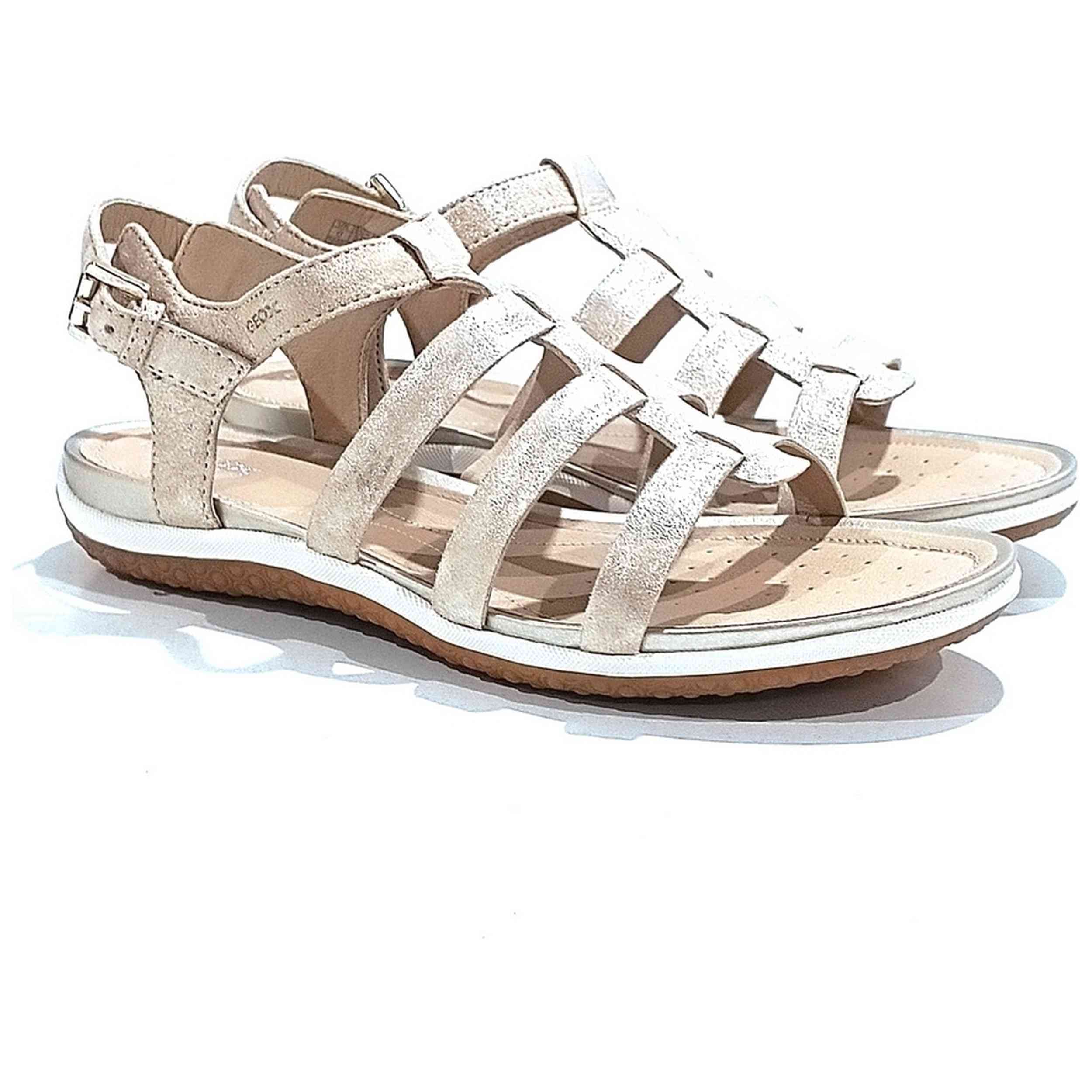 Sandalias Geox modelo 121-D72R6A para Mujer en color Plateado