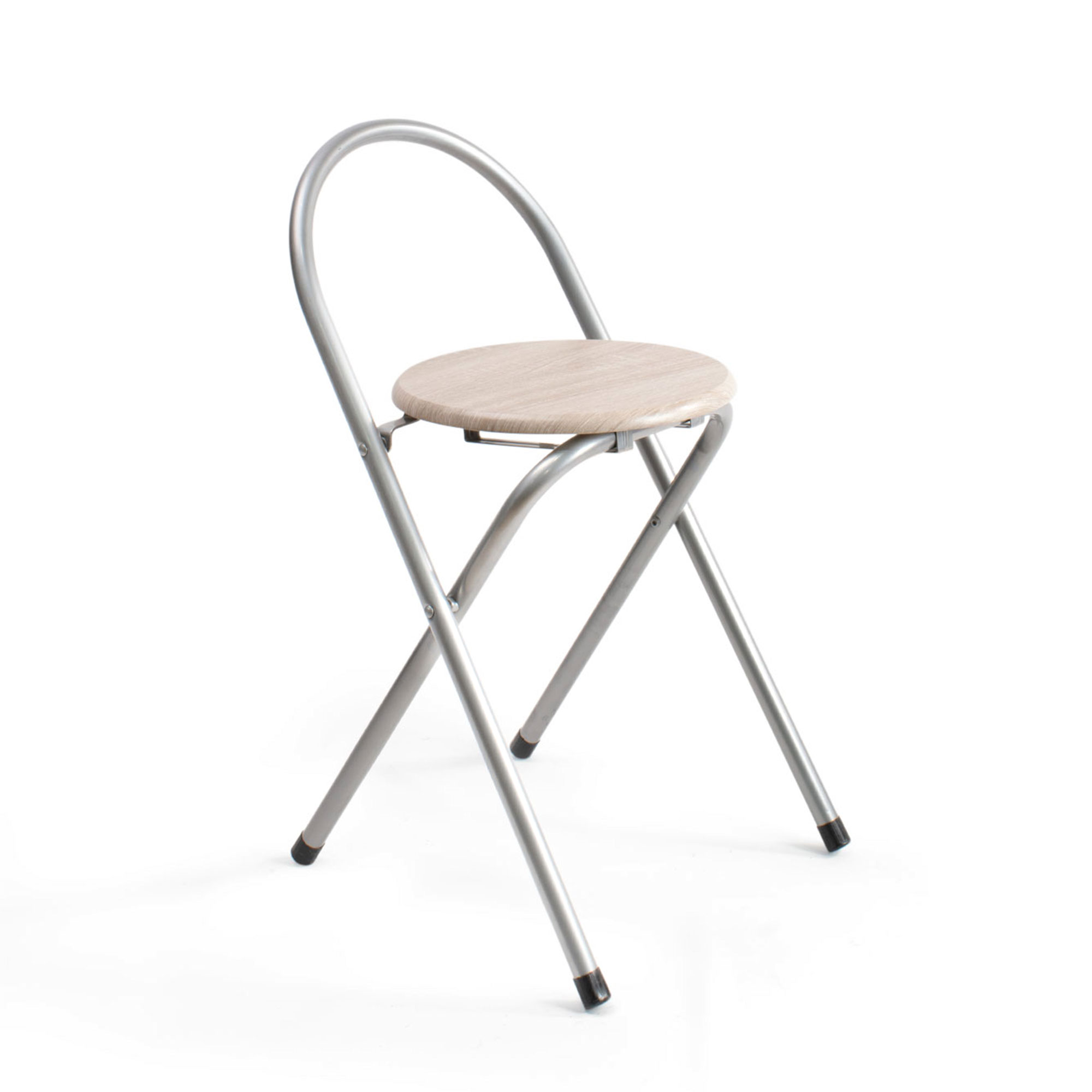 The Secret Home - Pack de 1, 2, 4 y 6 Taburetes Plegables de Madera y Metal - Alto. 65 cm x Largo. 38 cm - 3 Modelos