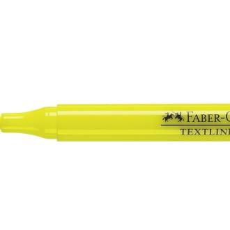 Faber-castell textliner 38 marcador fluorescente - cuerpo fino - punta biselada - trazo grueso y fino - tinta con base de agua - color amarillo (10 uds)