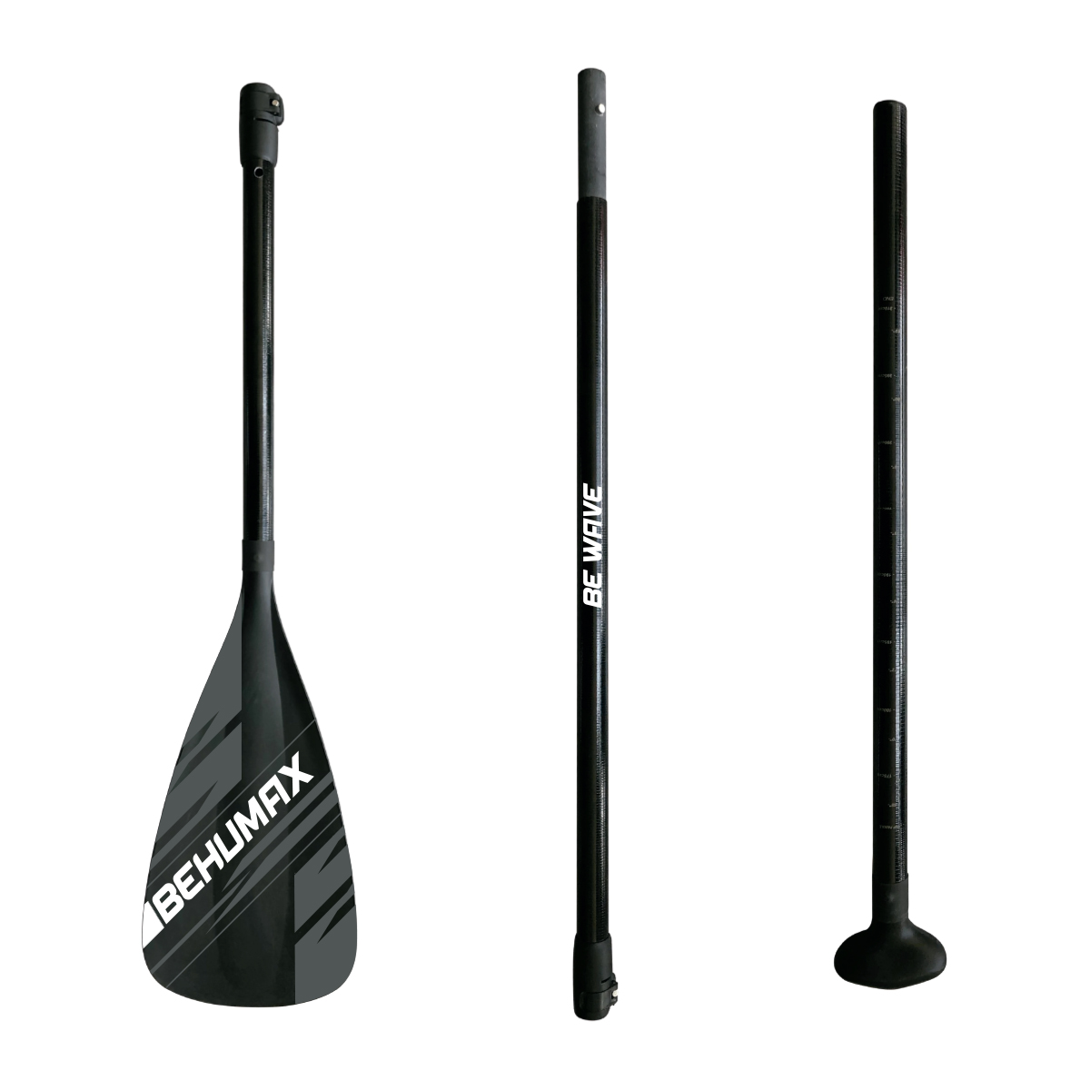 BEHUMAX - Pala de paddle surf ajustable full carbon 170-215 cm ligera 640g resistente para todos los niveles