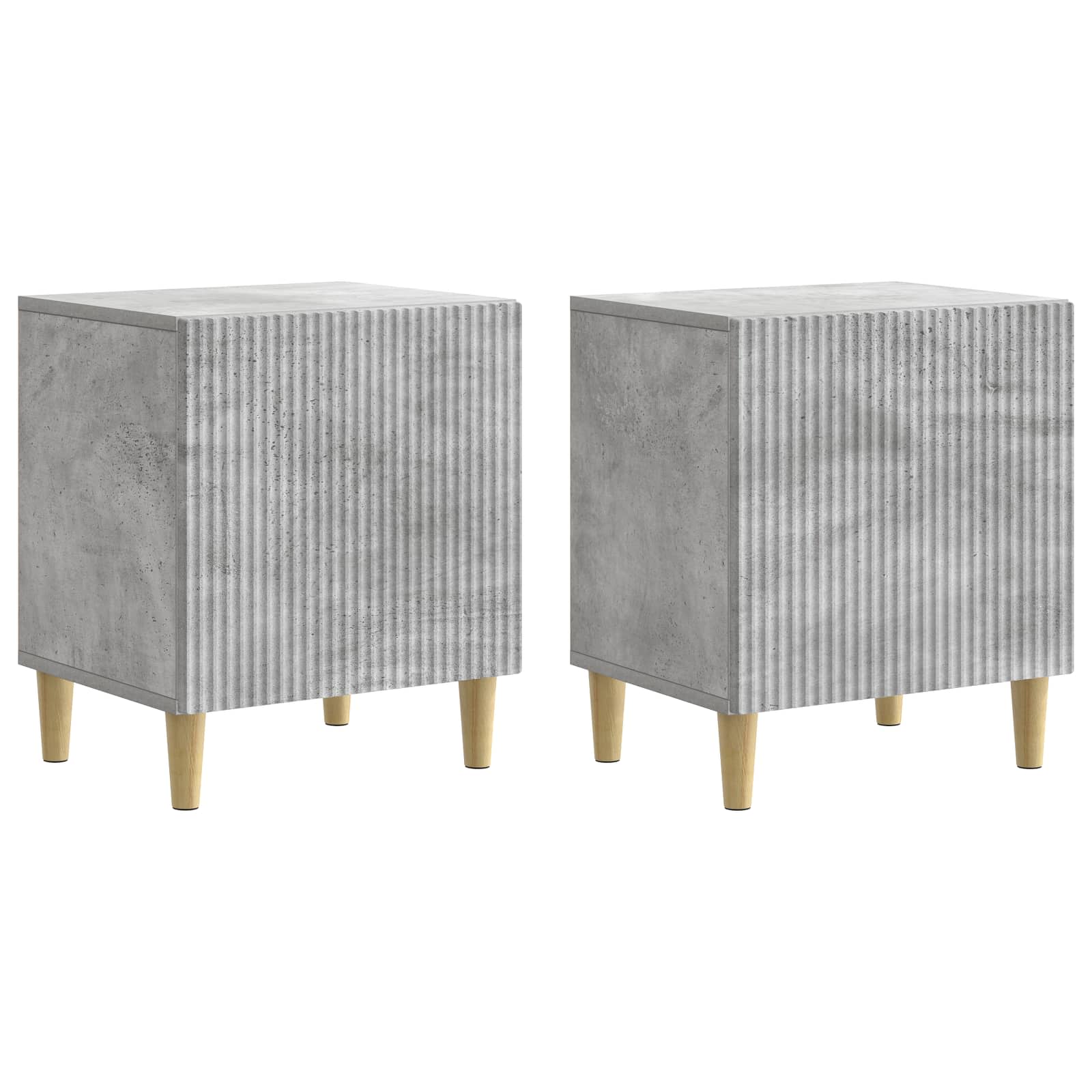 vidaXL Armario de Noche 2 uds. 43 x 34,5 x 50 cm Madera de ingeniería Multicolor