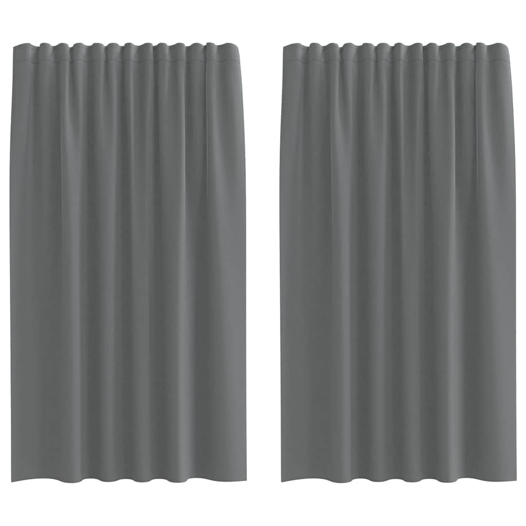vidaXL Cortinas de gasa con bolsillos para varillas 2 uds 140x175 cm