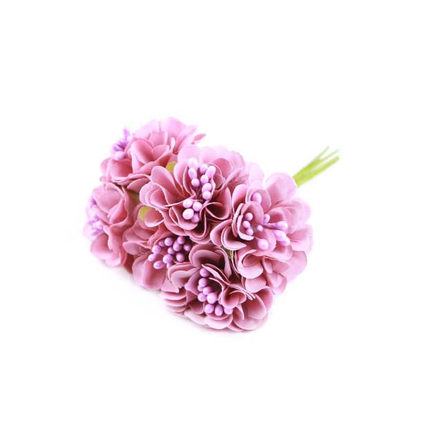 POMO DE FLORES DE TELA (6 UDS) "AMBERES