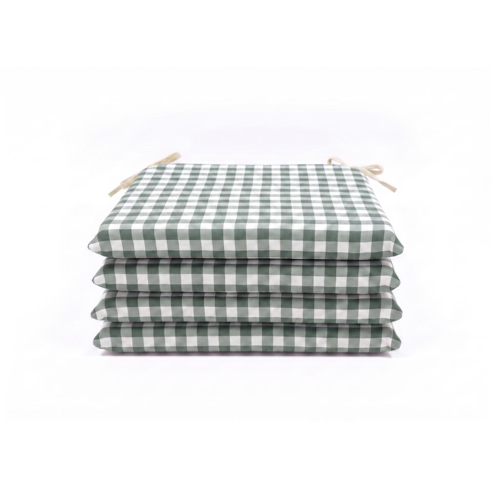 Cojines para Silla 40x40 (4 cm Grosor Espuma Alta Densidad) Pack2/4/6. Desefundables y Lavables. Para Cocina, Comedor, Salón, Terraza, Jardín, Interior o Exterior.