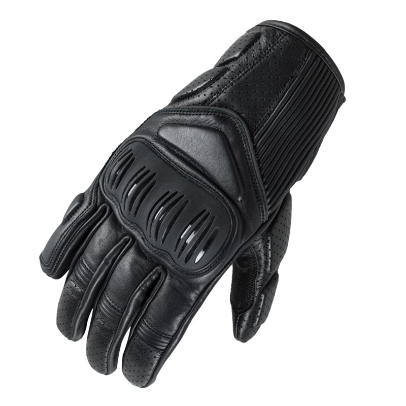GUANTE MOTO CUERO CON PROTECCIONES