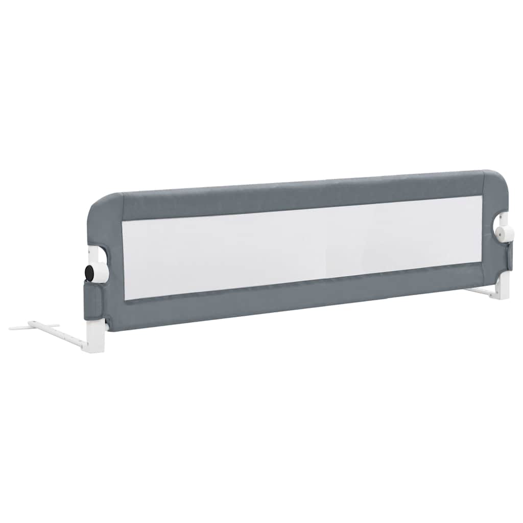vidaXL Barandilla de seguridad cama de niño poliéster gris 150x42 cm