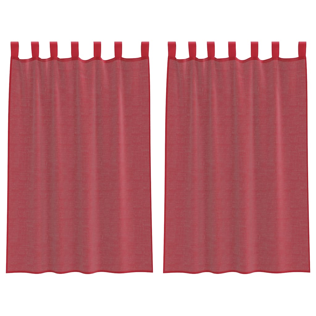 vidaXL Cortinas de voile con trabillas 2 unidades 140x175 cm