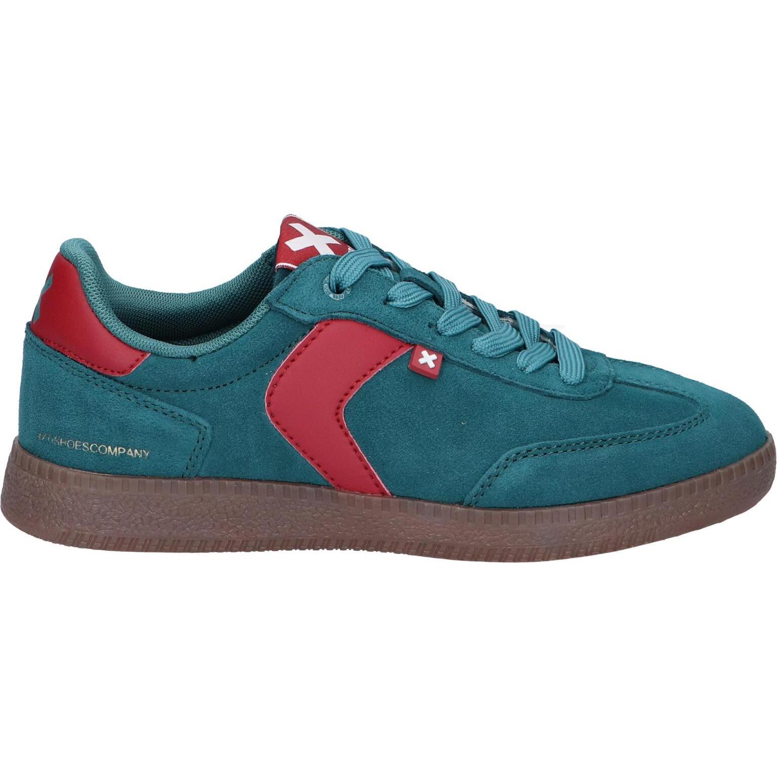 Women's xti sneakers 143397   Green suede