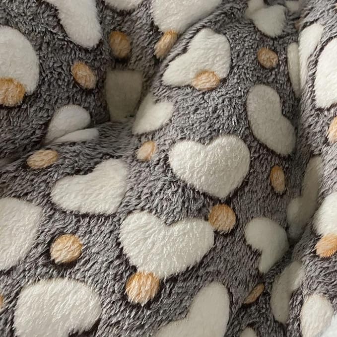 REINO MANSIDI Cama Redondo para Gatos Perros, Cama Suave de Felpa para Mascotas. Diseño Huesos