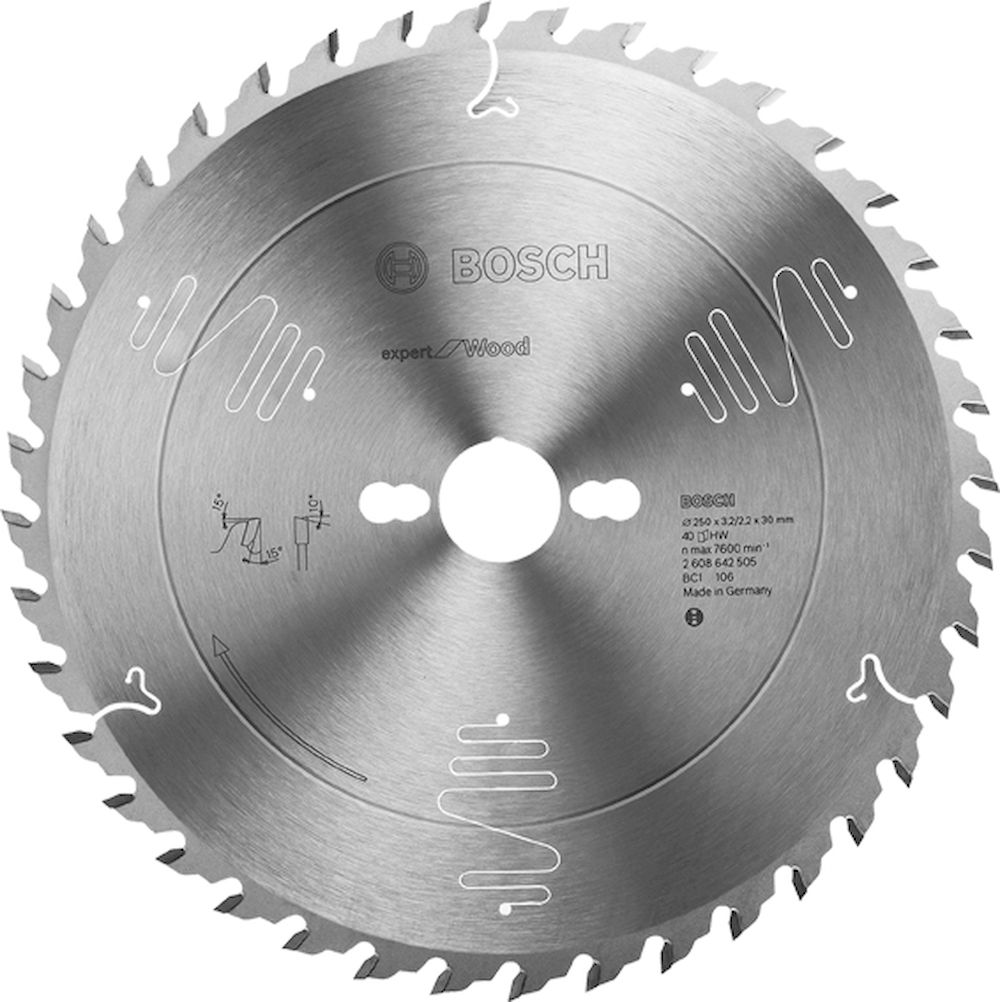 Disco sierra circular Espert for Wood 250x3.2x30 Z40 (Disco Ingletadora MD).  2 608 642 505 Bosch
