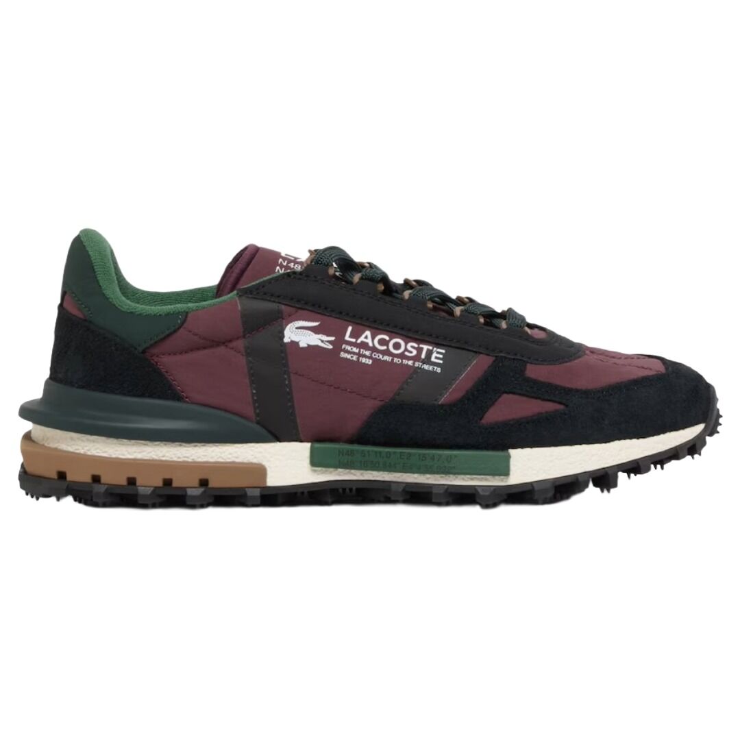 Zapatillas Granates Lacoste Elite Active Burgundi Black Cómodas y Ligeras