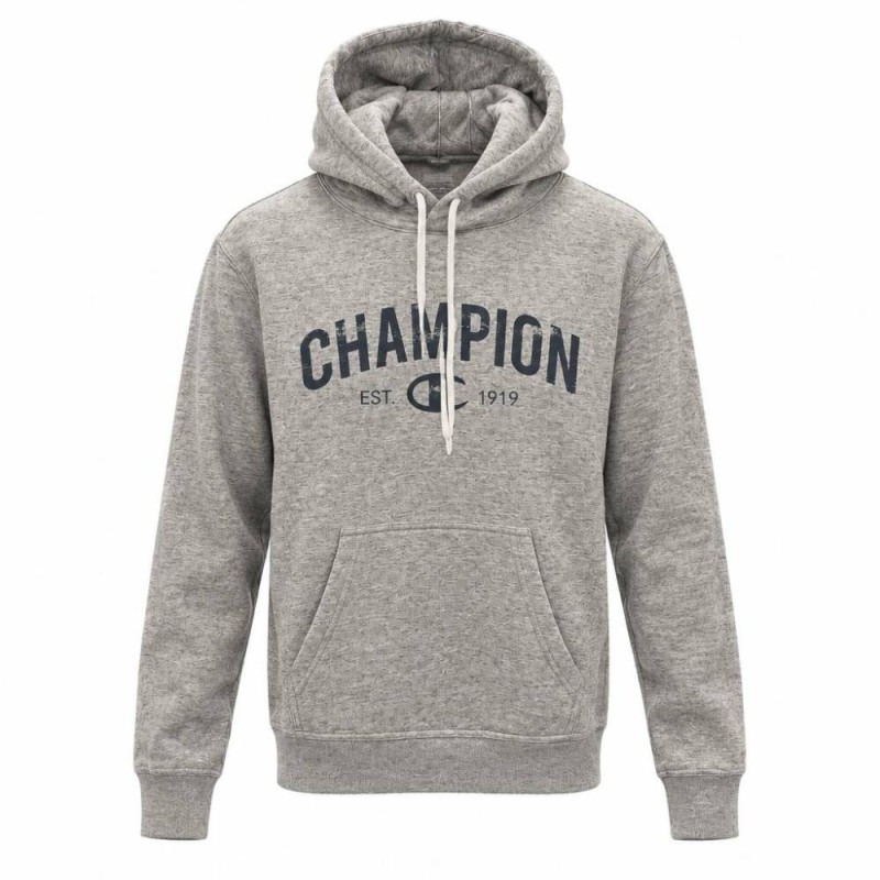 Sudadera Gris Champion 222782-em021 Con Capucha Para Hombre