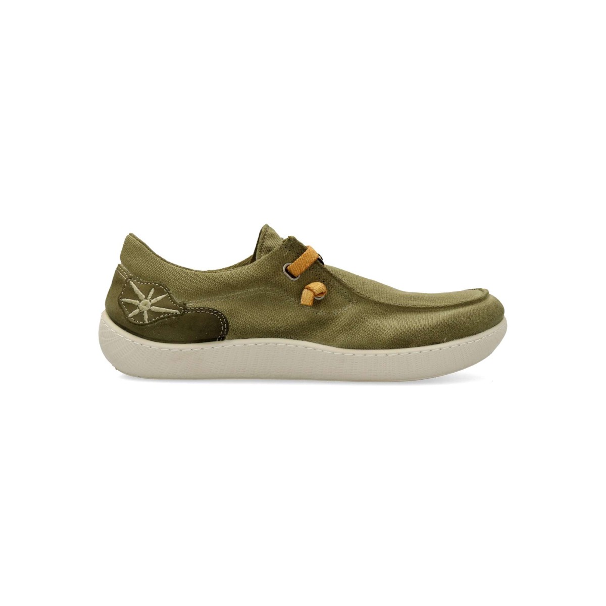 Sunni Sabbi - Zapatilla lona minimalista SUNNI SABBI con cordón elástico, de algodón orgánico teñido a mano, puntera ancha y suela plana antideslizante de caucho natural para hombre