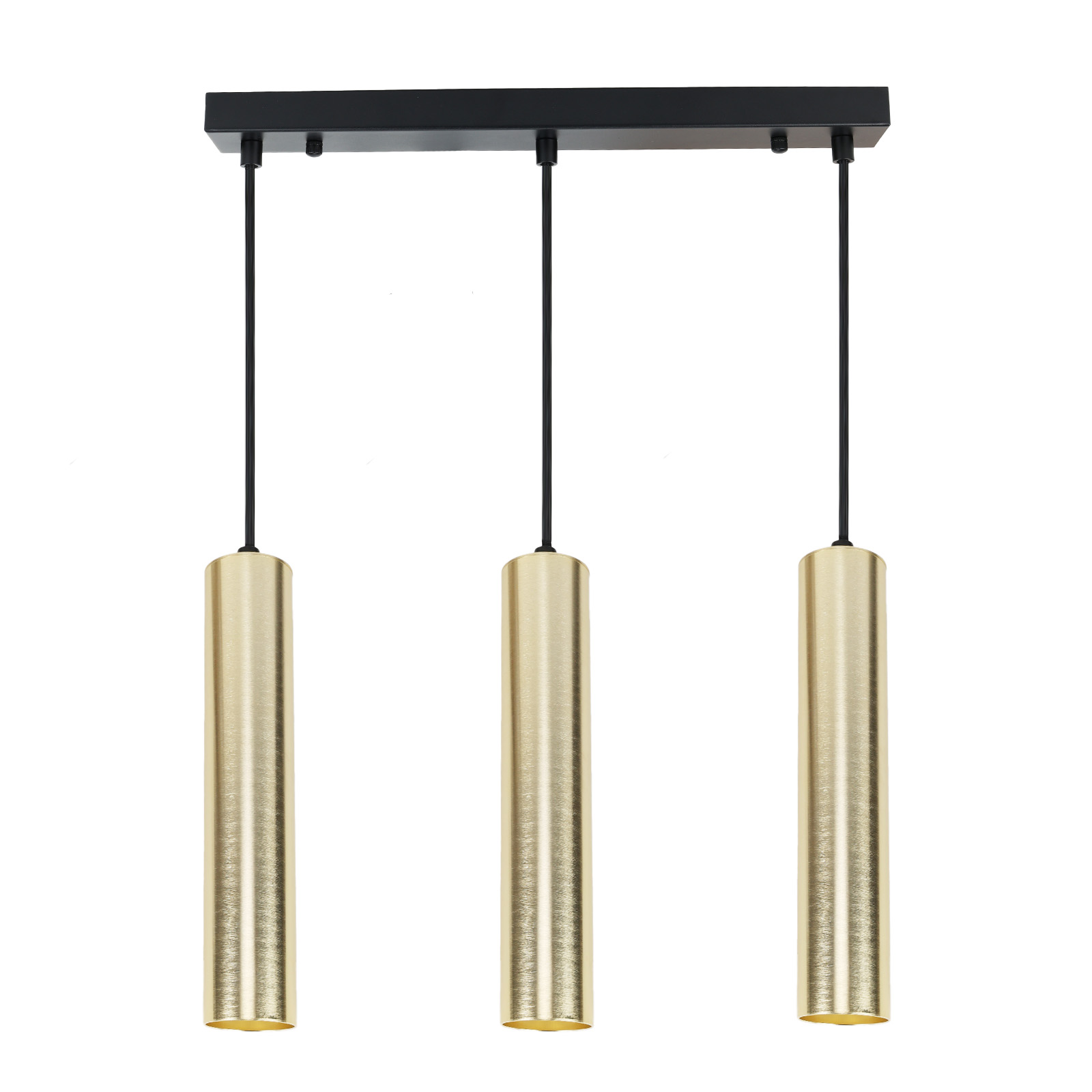 Lámpara Colgante Triple Lineal– Diseño Minimalista con Tubos de 30 cm – Casquillo GU10