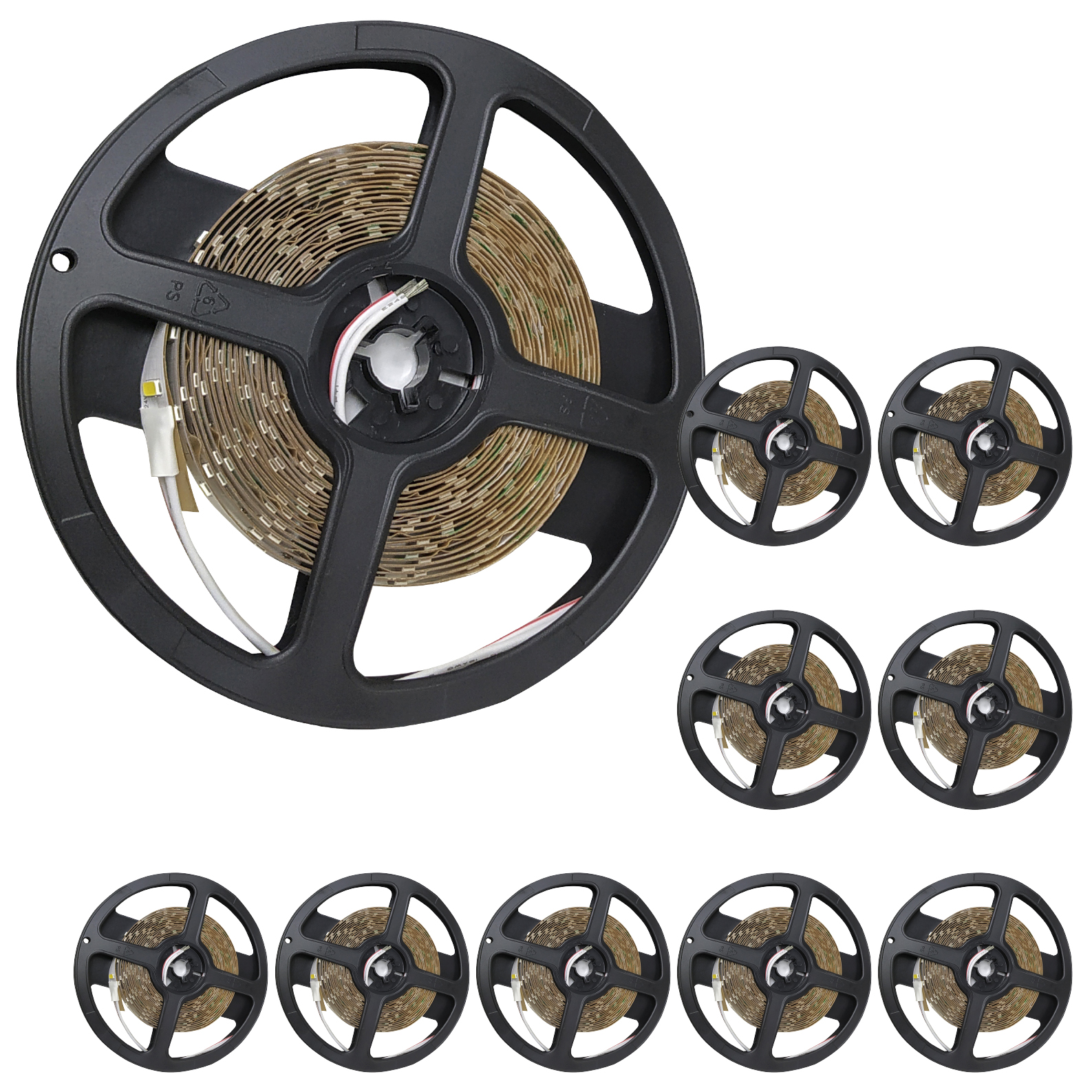 LED ATOMANT Rollo de 5 metros de tira de luz LED, 18W/metro a 24V, cinta strip con diodos 5630, 60 LED/metro, 2100 lúmenes/metro, luz potente y eficiente, ideal para decoración, iluminación ambiental, proyectos domésticos y comerciales, fácil instalación