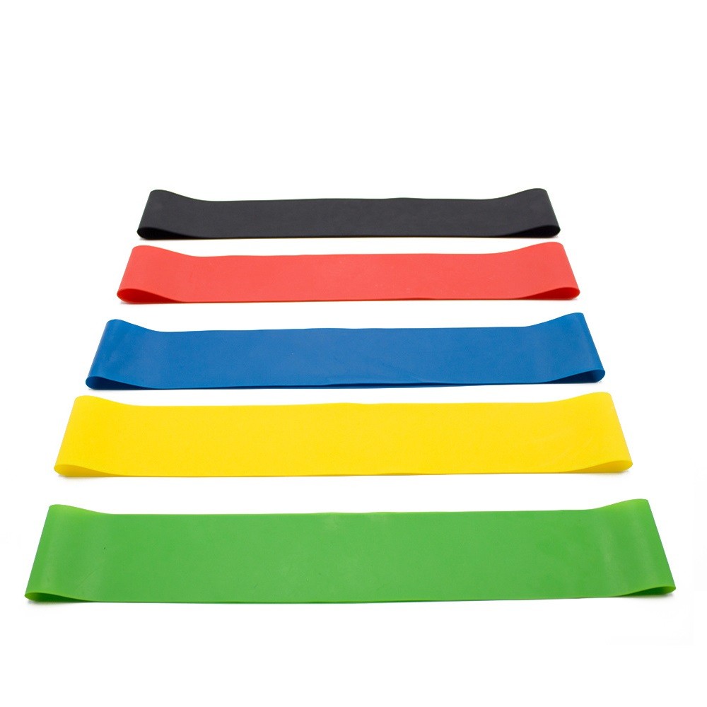Ozio Fitness Juego de 5 Bandas Elásticas de Resistencia Premium (5-18 KG) - Ideal para Yoga y Pilates