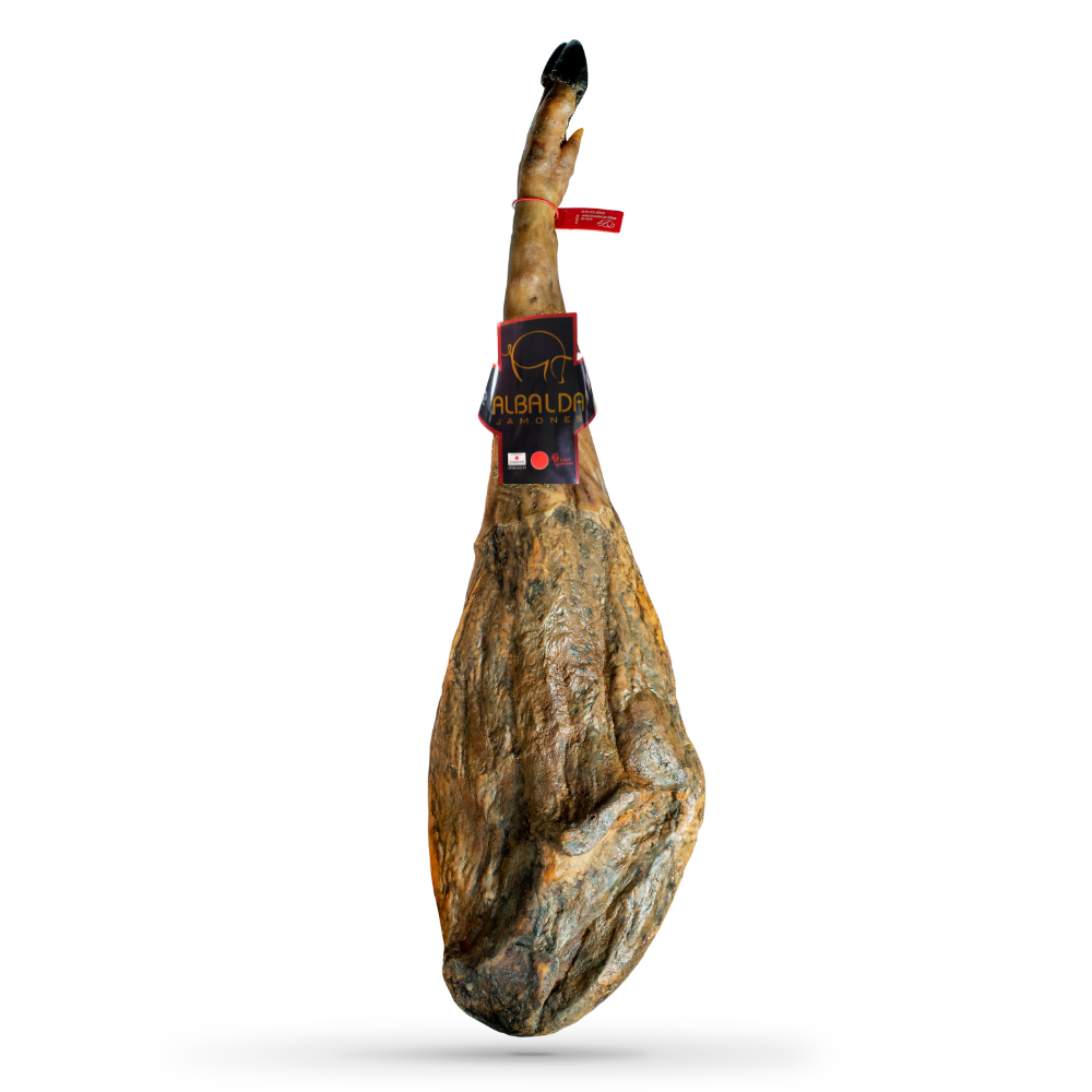 Jamón de bellota ibérico 50% raza ibérica 7 a 7.5kg ALBALDA JAMONES