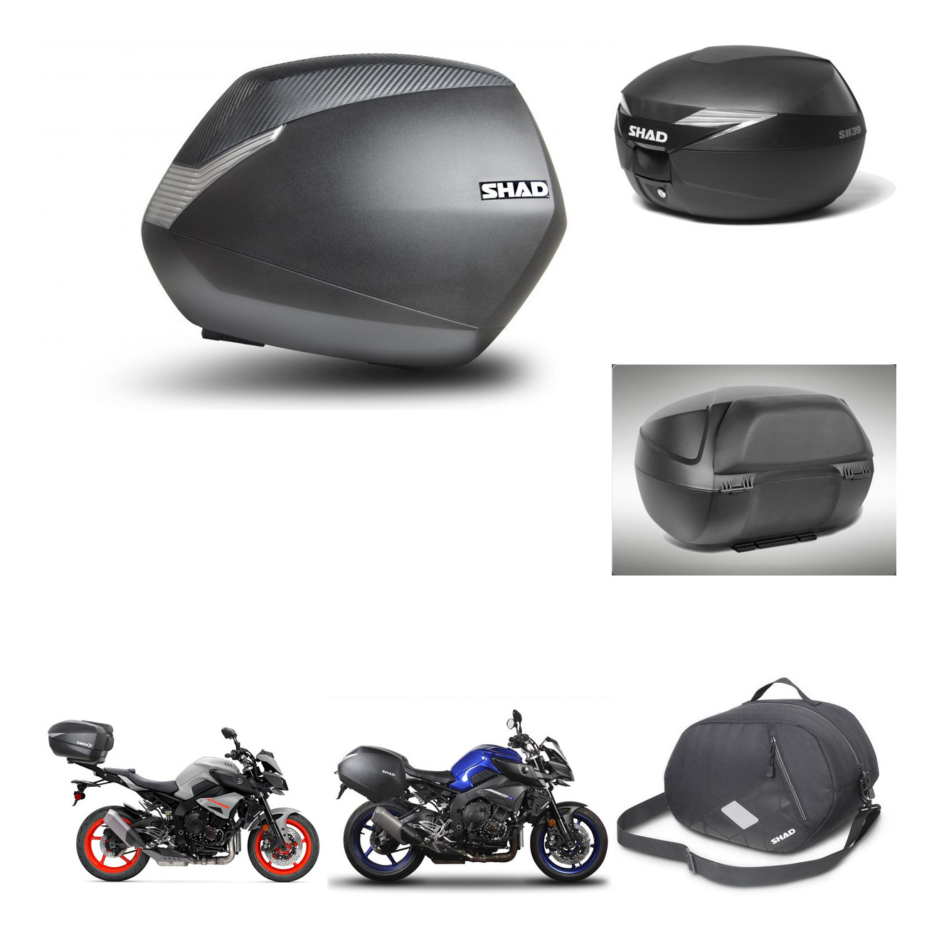 Baul Trasero + Maletas Laterales + Accesorios + Herraje 3P + Herraje Montaje Sh36 Sh 36 Sh39 Sh 39 KIT-246555