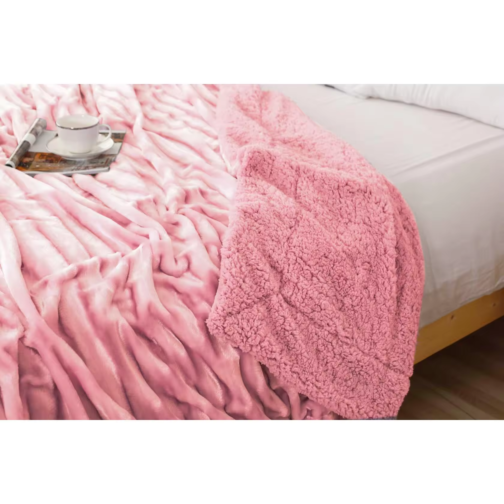 Mantas Sofa/Cama Reversible Sedalina Plaid Franela Moderna, Manta Polar de Sherpa Multiuso con Microfibra Extra Suave y Borreguitos, 3 medidas, 8 colores.