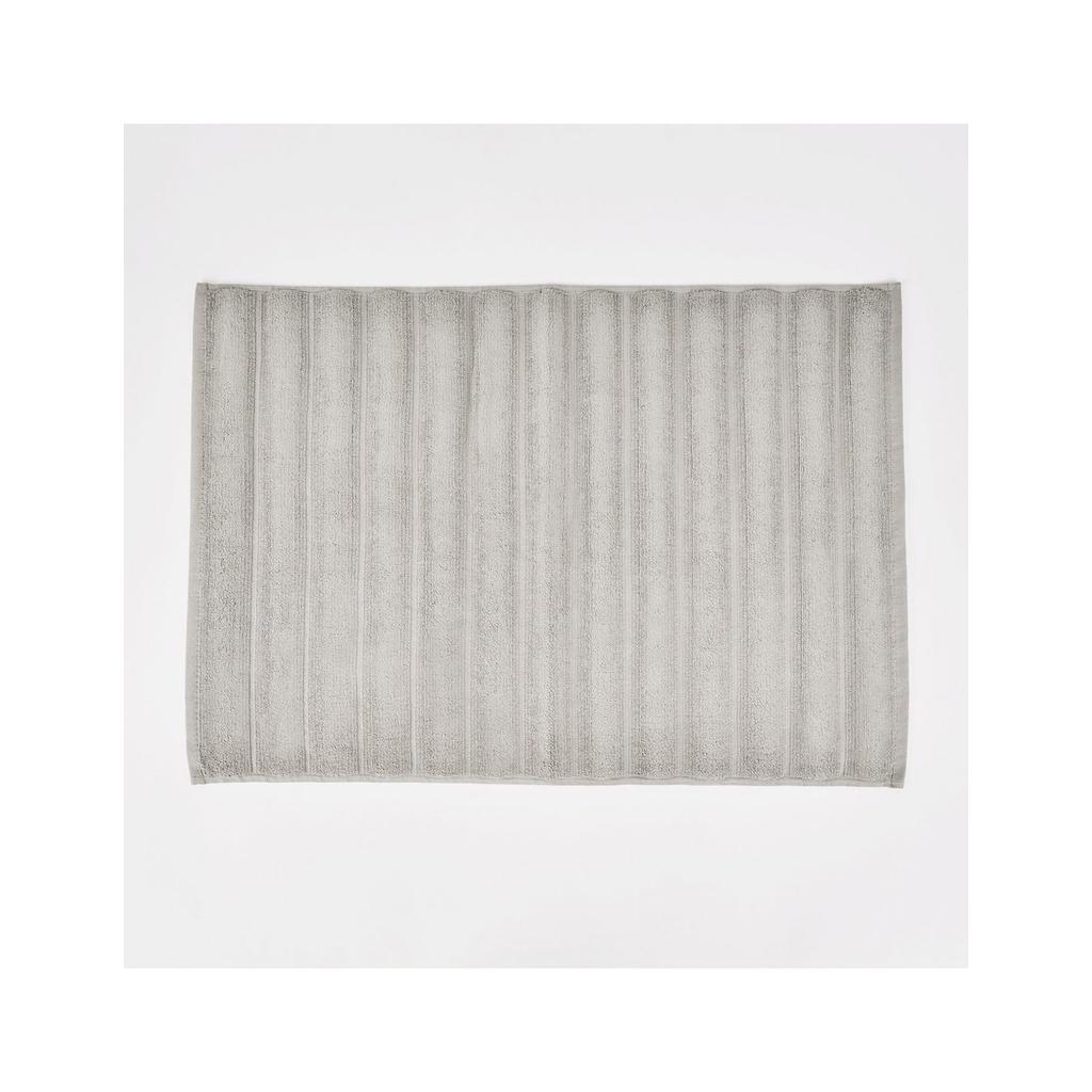 Alfombra de baño Ribs, Color Niebla, 100% Algodón, 50x70cm, Don Algodón
