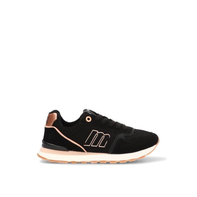 Zapatillas Casual Mustang - Mujer - Suela Plana - Modelo 60441 - Color Negro