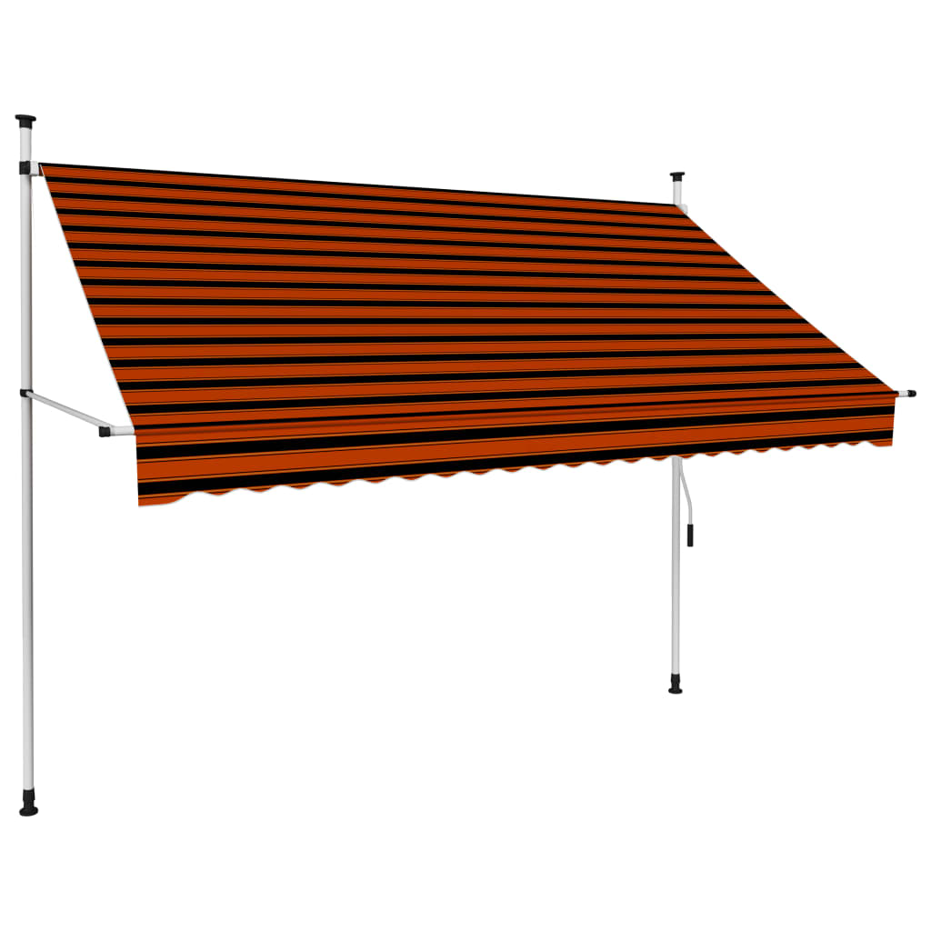 vidaXL Toldo manual retráctil naranja y marrón 250 cm