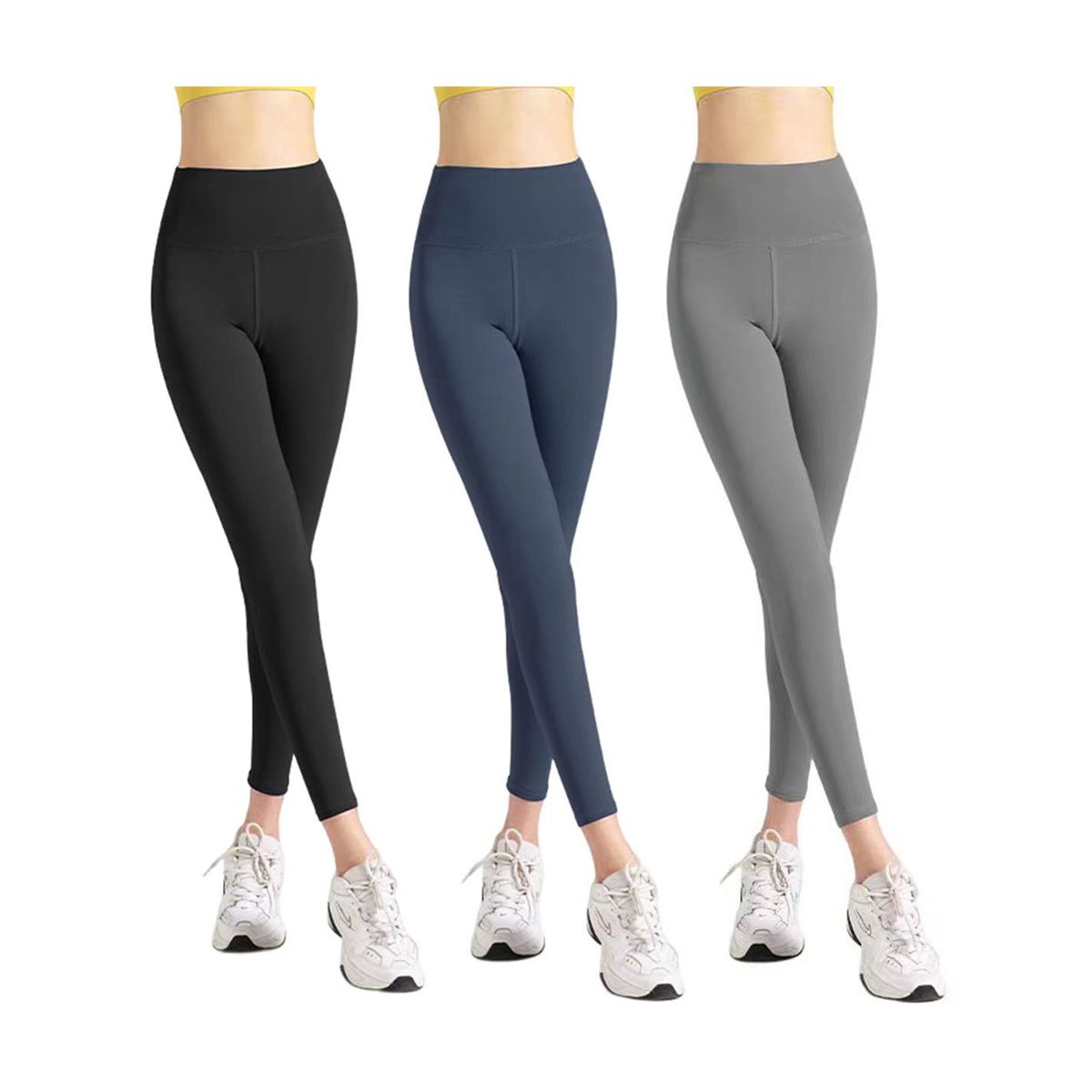 TK Pack 3 Piezas Leggings de Yoga de Cintura Alta para Mujer