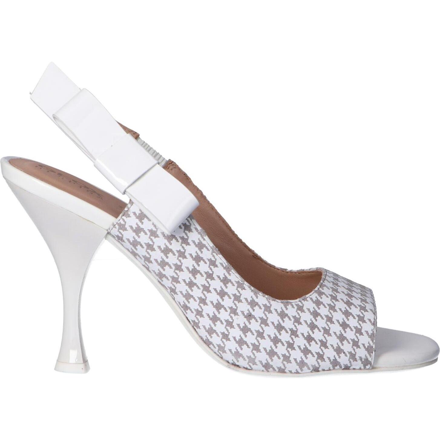 GEOX D92CVC 00766 D ELISANGEL C1303 LT GREY-WHITE Women's Heel Shoes