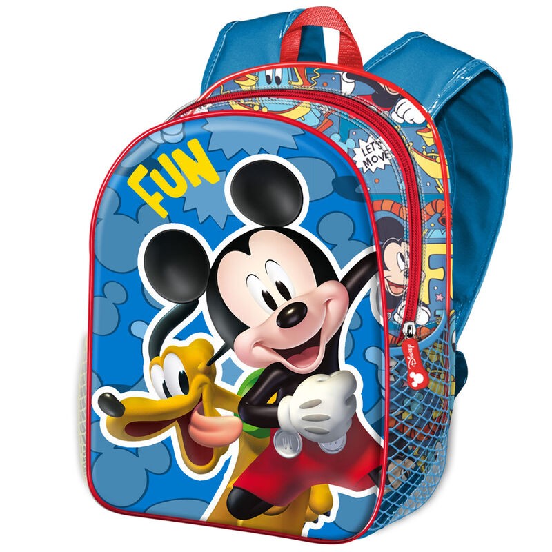 Karactermania Mochila Basic Mickey Disney Adaptable 31x39x15cm Producto Oficial Producto Escolar Para Niños y Niñas