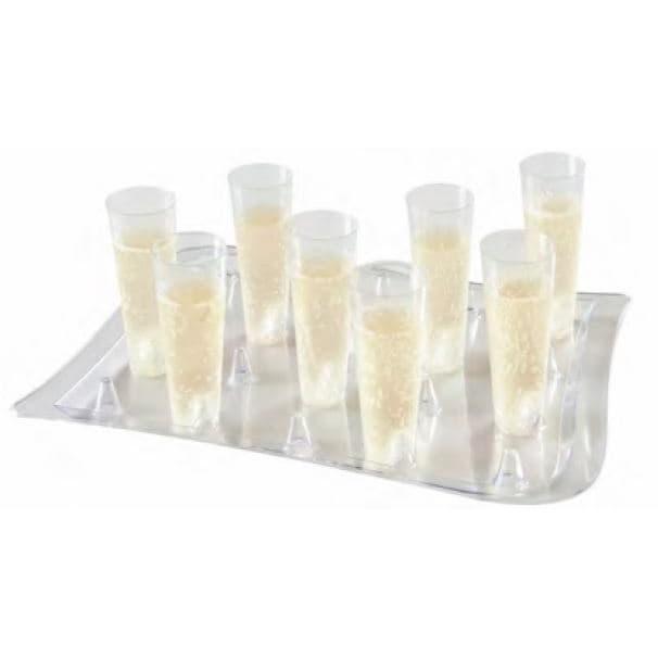 MONOUSO | Bandeja Soporte Copas Trans. 37x26cm (40 Uds)
