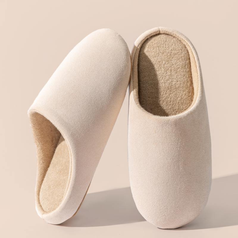 TK Zapatillas De Casa Para Hombre Color Sólido De Veludo Fino Antideslizantes Y Suaves Para Otoño E Invierno Zapatos Comodidad Interior