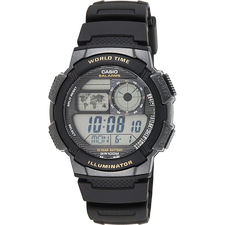 Casio Reloj Deportivo AE-1000W-1AVEF Correa caucho Digital