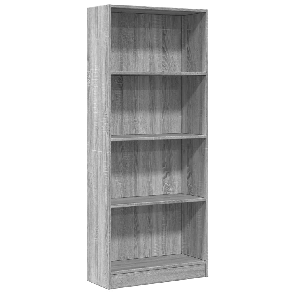 vidaXL Estantería de madera de ingeniería 60x24x143 cm Multicolor