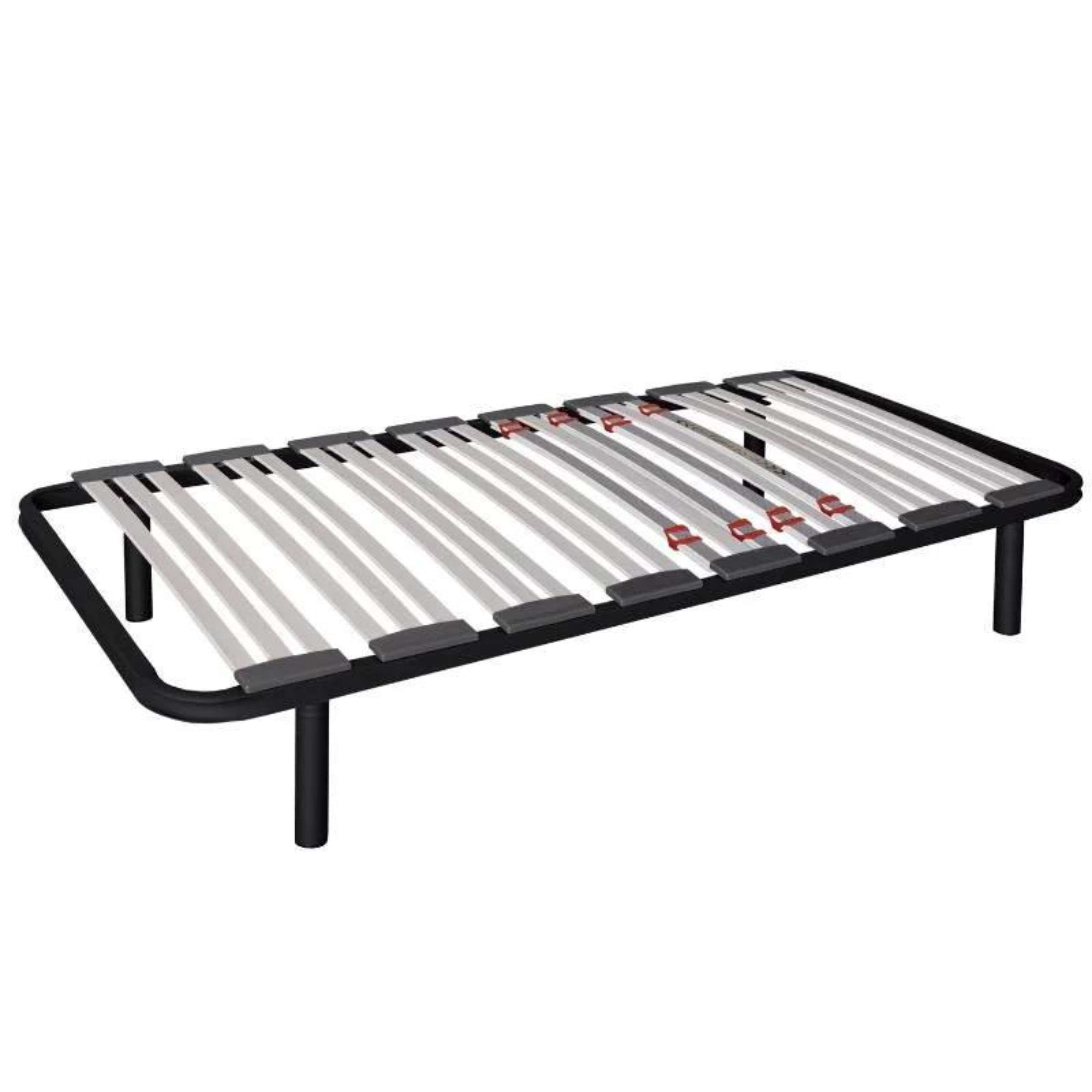 Miroytengo Somier  multiláminas con Reguladores Lumbares, Firmeza Adaptable, Tubo 40x30 mm y Laminas de Haya Natural Con o Sin Patas, en Varias Medidas