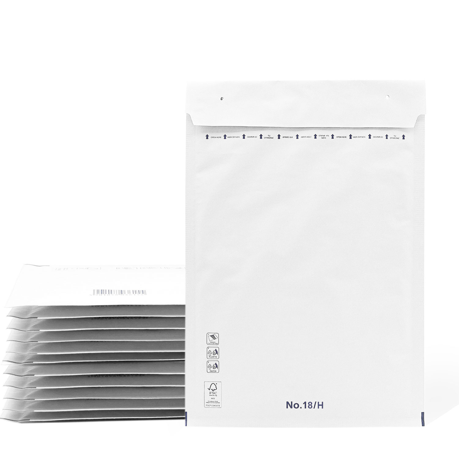 Sobres Acolchados, Sobres de Burbujas, Sobres Acolchados de Burbujas con Cierre Autoadhesivo, Bolsas para Envíos de Ropa, Sobres Acolchados color Blanco - SIDI (270x360mm, 100 uds)