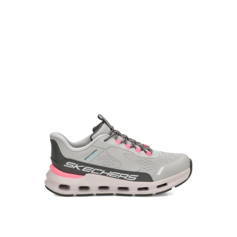 Zapatillas Casual Skechers - Mujer - Suela Plana - Modelo 303654l - Color Gris