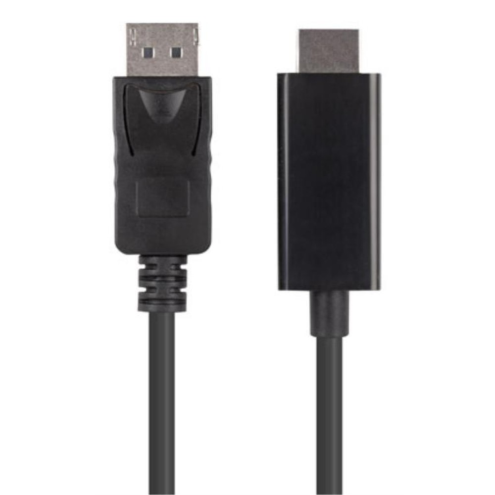Lanberg - Cable adaptador DisplayPort a HDMI CA-DPHD-11CC-0030-BK de 3 m negro, máxima compatibilidad para monitores y estaciones gráficas en entornos profesionales y gaming