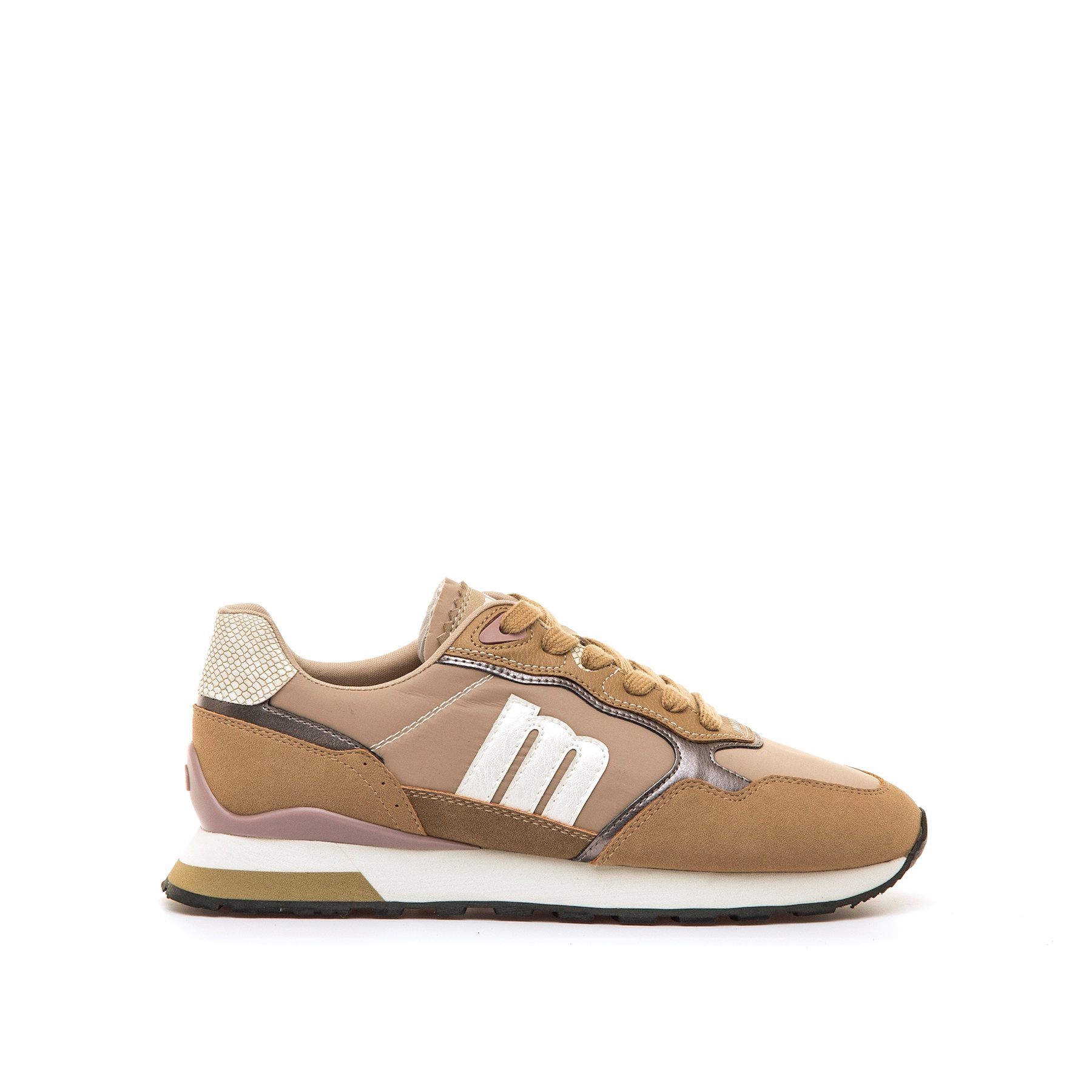 Mustang-MTNG deportivas mujer joggo beige con cierre cordones y tipo de puntera redonda