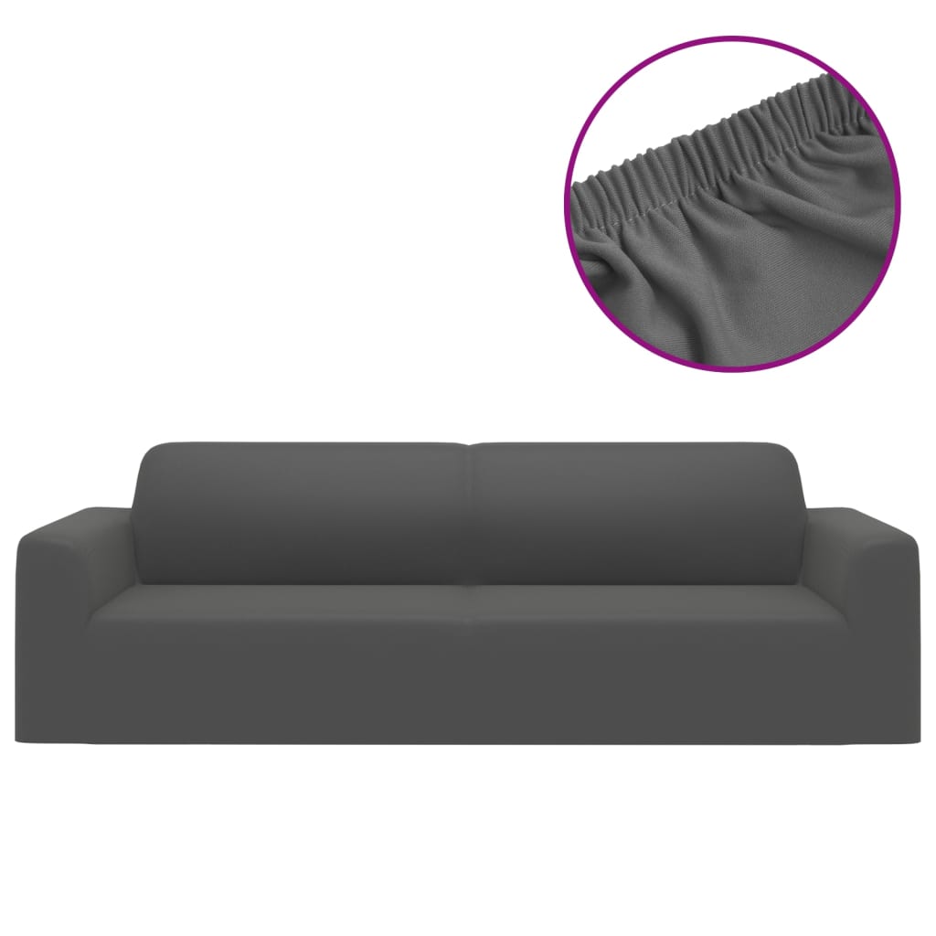 vidaXL Funda Elástica de Sillón de 3 Plazas Poliéster Jersey Salón Color Antracita,  Crema,  Gris y mas
