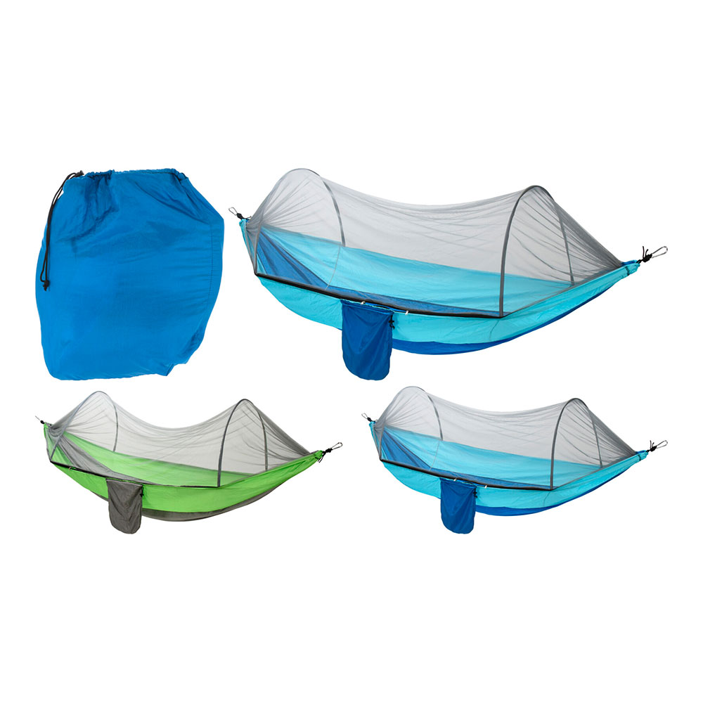 hamaca de viaje para exterior con mosquitera 140x260cm colores surtidos