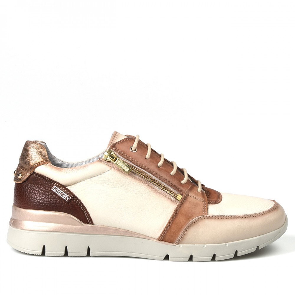 Zapatos para mujer de alta calidad fabricados en España Pikolinos Cantabria W4R-6718C4 Nata