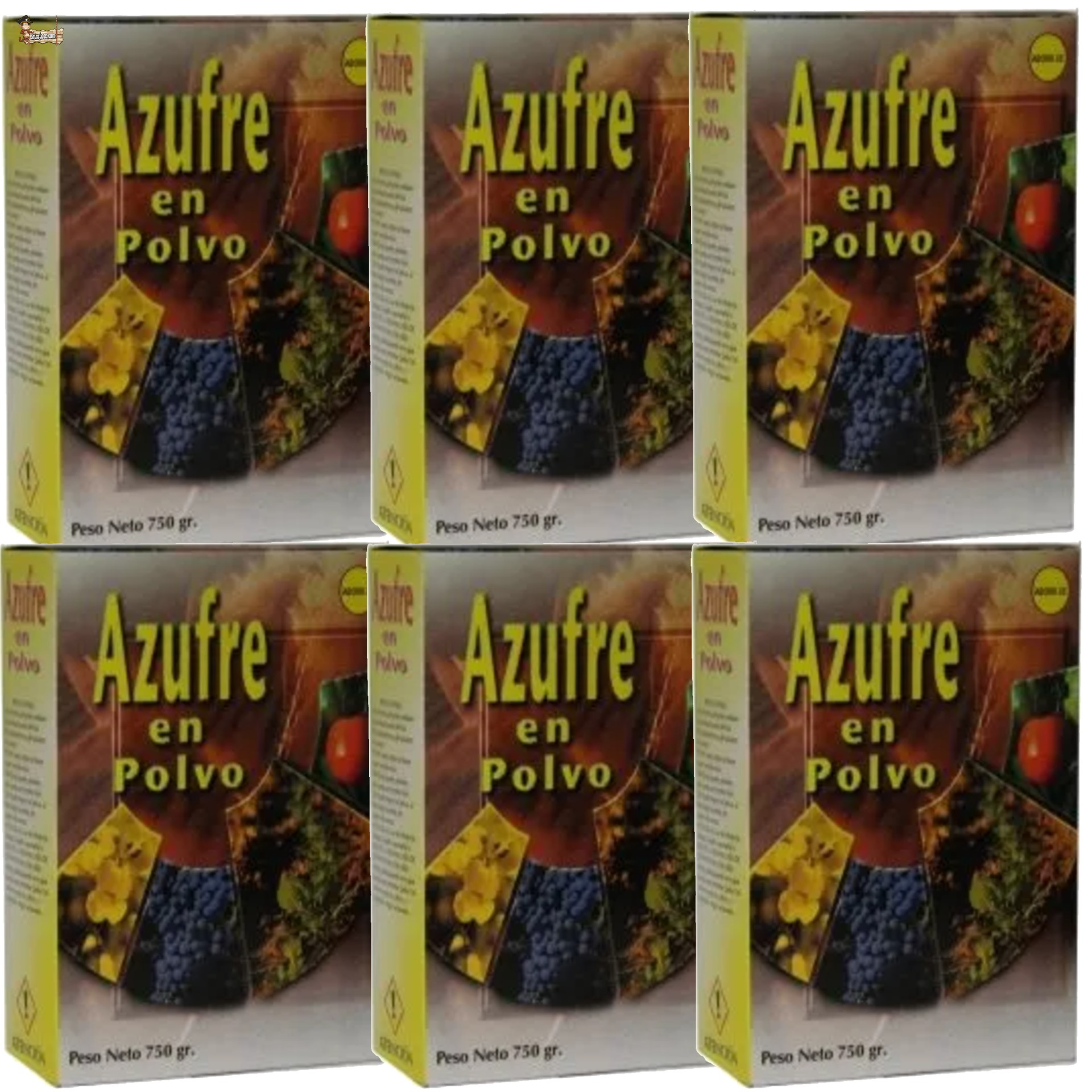 Bricoloco.com Azufre en Polvo Abono Fertilizante Fungicida Acaricida 750 Grs.