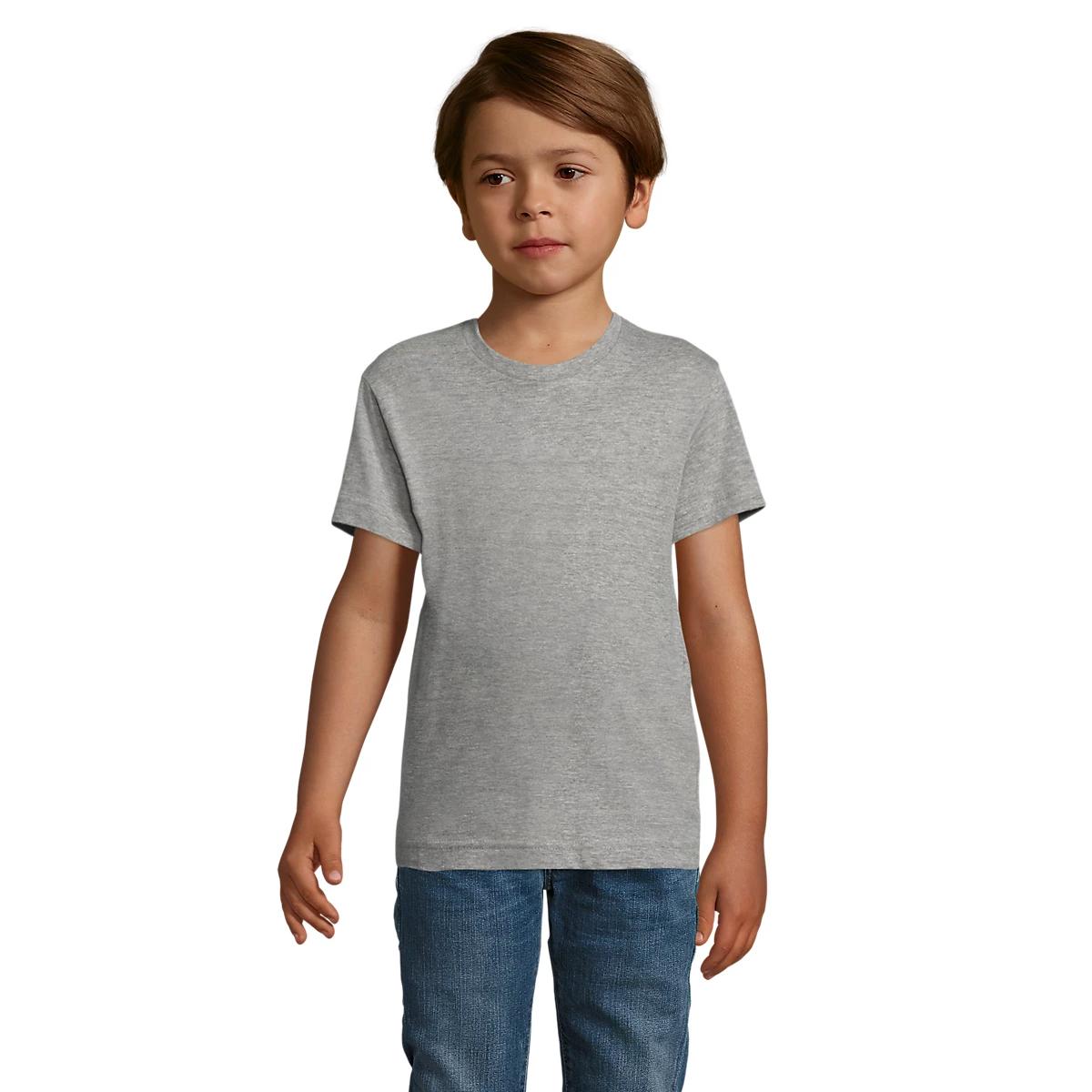 Camiseta Básica de Manga Corta SOL'S Regent Fit Kids para Niño y Niña – Camiseta Premium de Algodón, Cuello Redondo, Ajuste Moderno y Confortable para Uso Diario