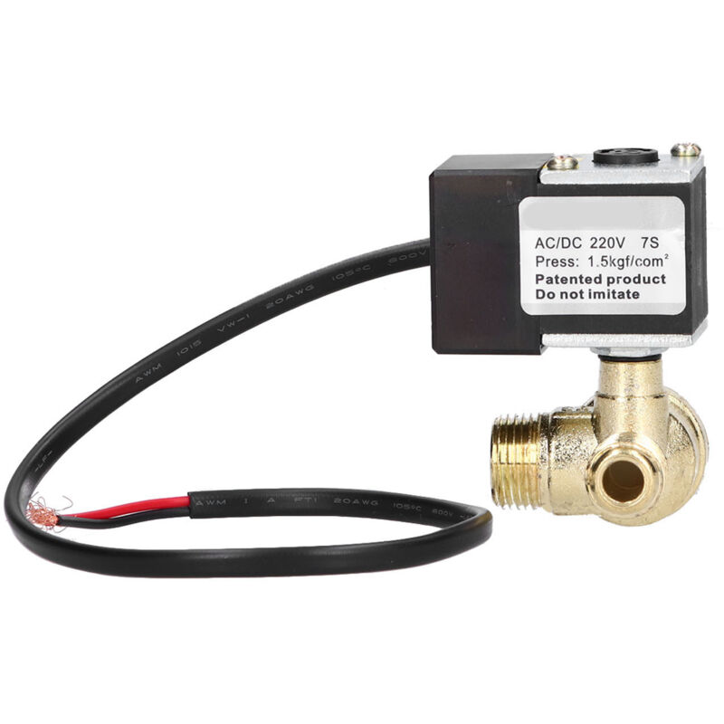 CA Electroválvula eléctrica CA/CC de 220 V con válvula de retención y electroválvula silenciosa para accesorios de bomba de compresor de aire OTS.