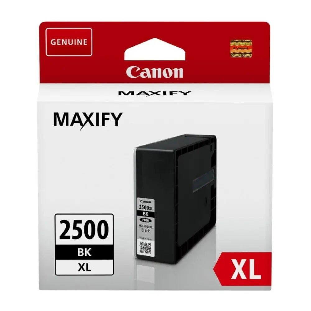 Canon - Cartucho de tinta PGI2500XLBK negro XL 70,9 ml para impresión profesional con rendimiento de 2500 documentos A4