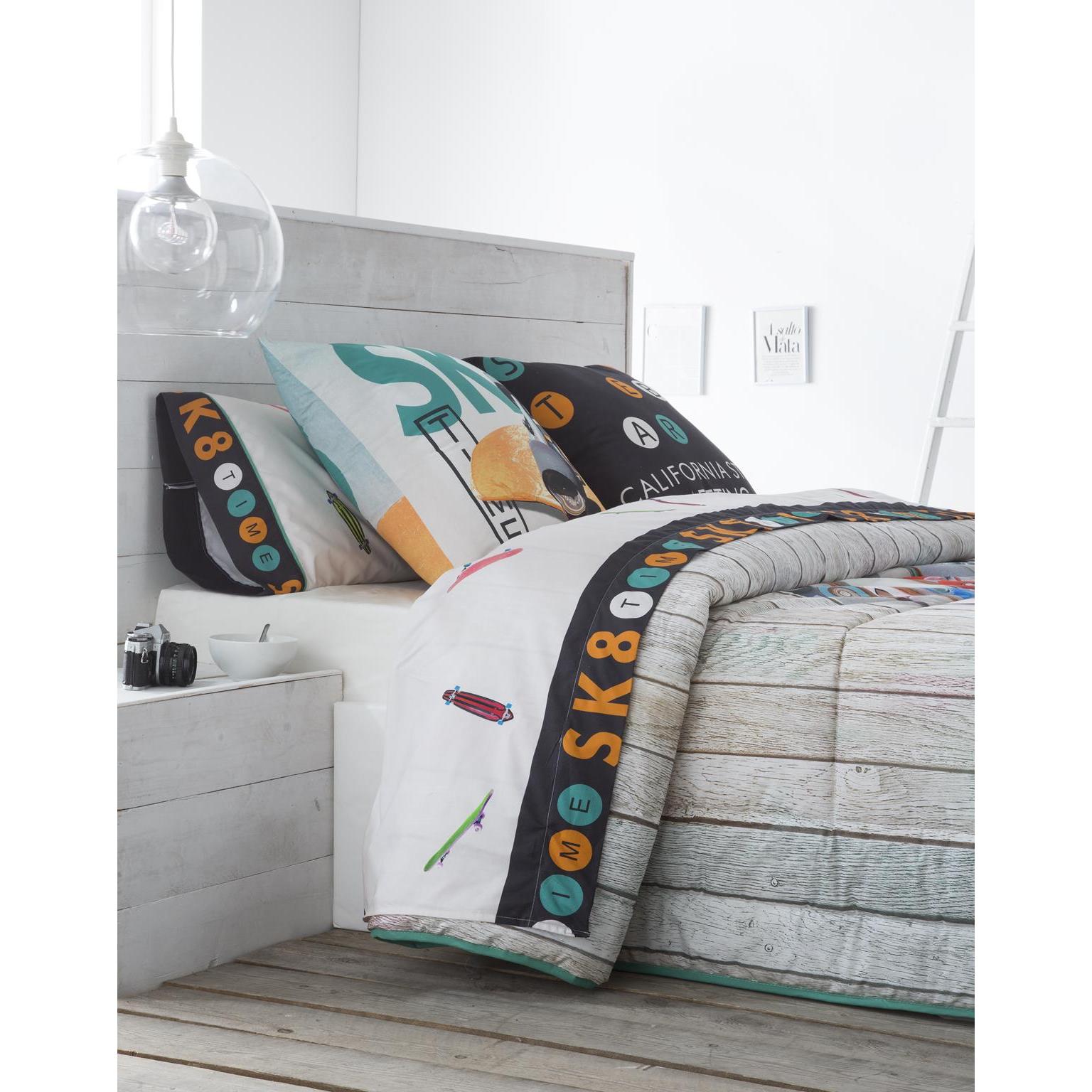 JVR - Sabana modelo SKATE - Tejido 100% Algodón - Estampado digital - Fabricado en España - Cama 90/105/135/150