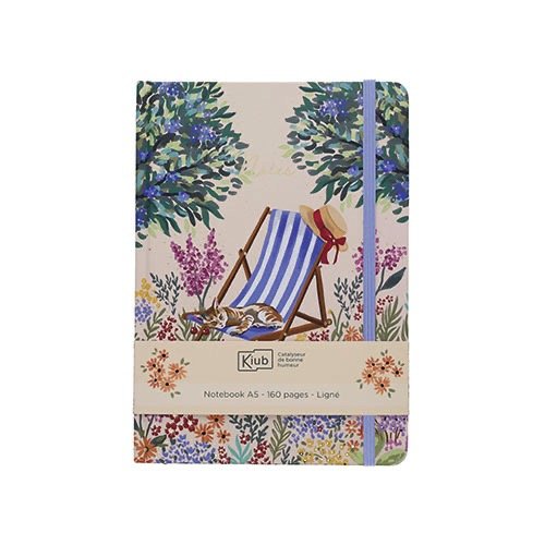 KIUB LIBRETA ENCOLADA CON GOMA A5 LINEAS BOHEME COLLECTION BOHEME 19x14x1 Cms.